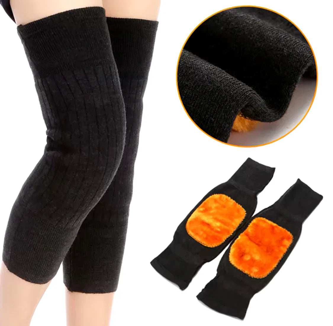 Knee Warmer - Woolen Blend Thermal Leg Warmers - For Men & Women